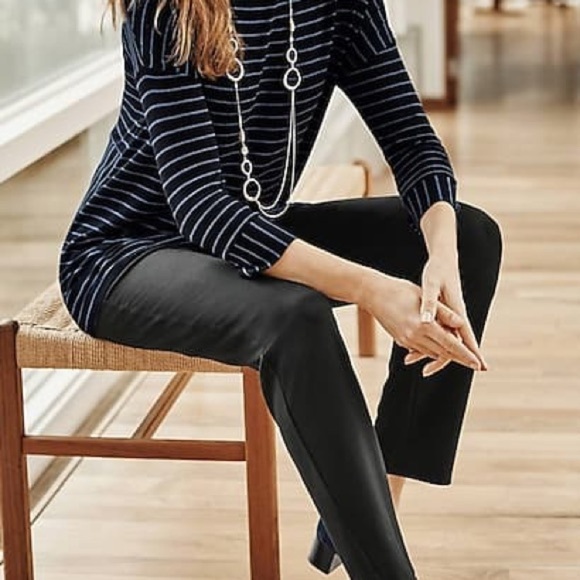 J. Jill Wearever Women’s Large Ponte Knit Pants Black Slim Leggings - Picture 1 of 8